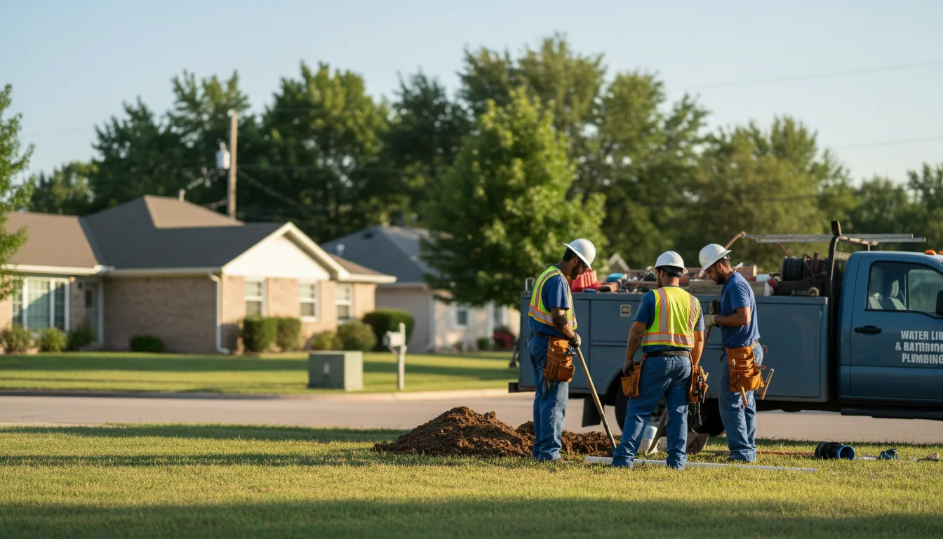 Residential water line and bathroom plumbing service in Winchester, CT